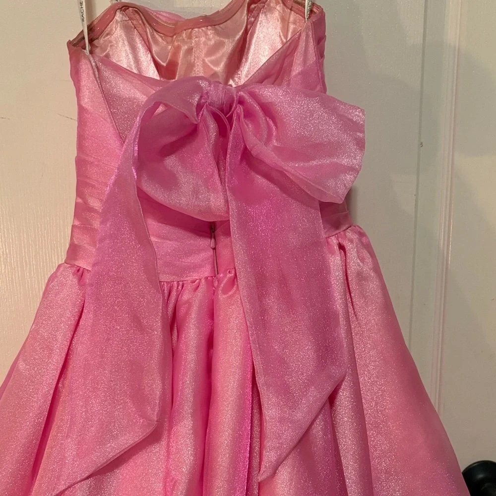 Away Pink Strapless Prom Dress - Picture 3 of 4